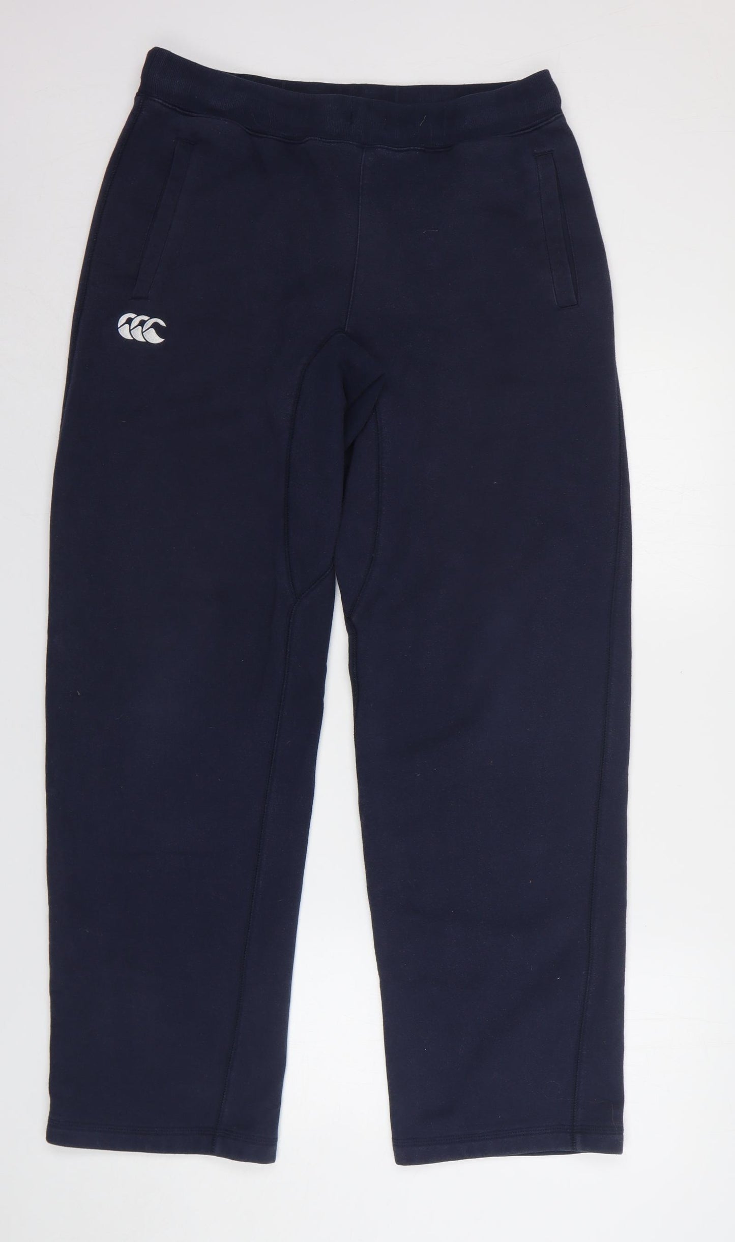 Canterbury Mens Black Cotton Sweatpants Trousers Size M L32 in Regular Drawstring