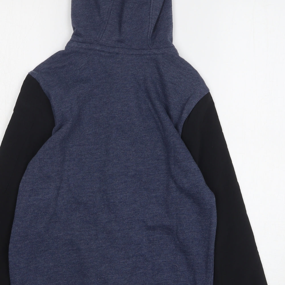 Primark Boys Blue Cotton Full Zip Hoodie Size 9-10 Years Zip