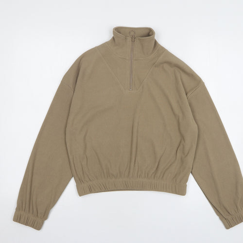 Primark Womens Brown Polyester Pullover Sweatshirt Size 4 Zip