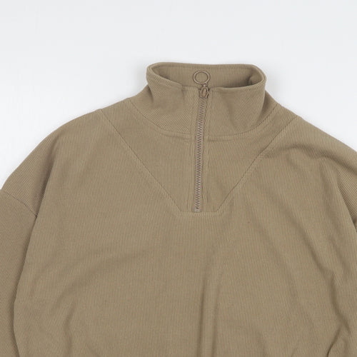 Primark Womens Brown Polyester Pullover Sweatshirt Size 4 Zip