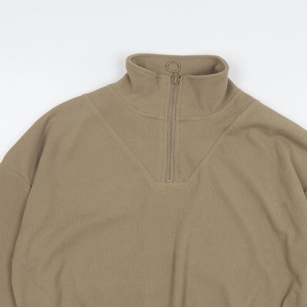 Primark Womens Brown Polyester Pullover Sweatshirt Size 4 Zip