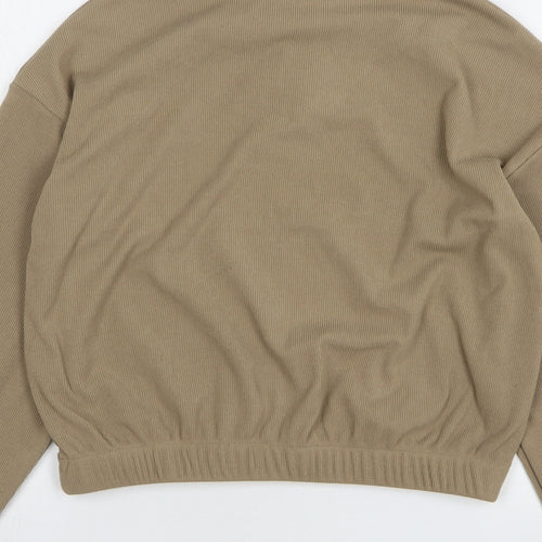Primark Womens Brown Polyester Pullover Sweatshirt Size 4 Zip