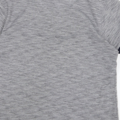 MishMash Womens Grey Cotton Basic Polo Size L Collared