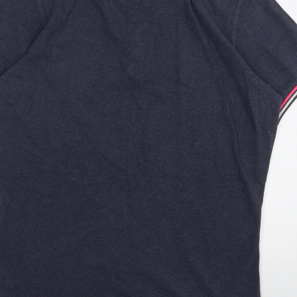 Superdry Womens Grey Cotton Basic Polo Size L Collared