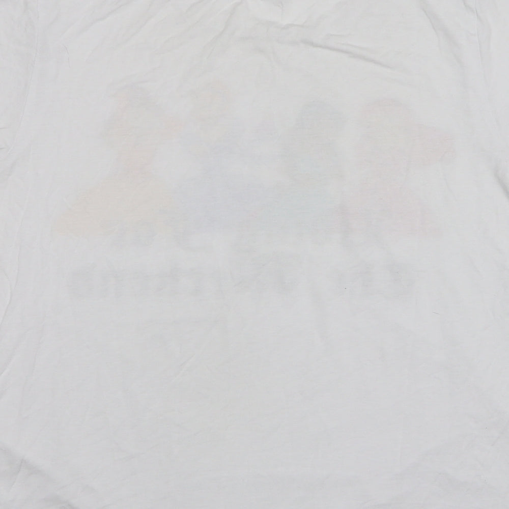 Pep&Co Womens White Viscose Basic T-Shirt Size 18 Round Neck - Disney Princesses