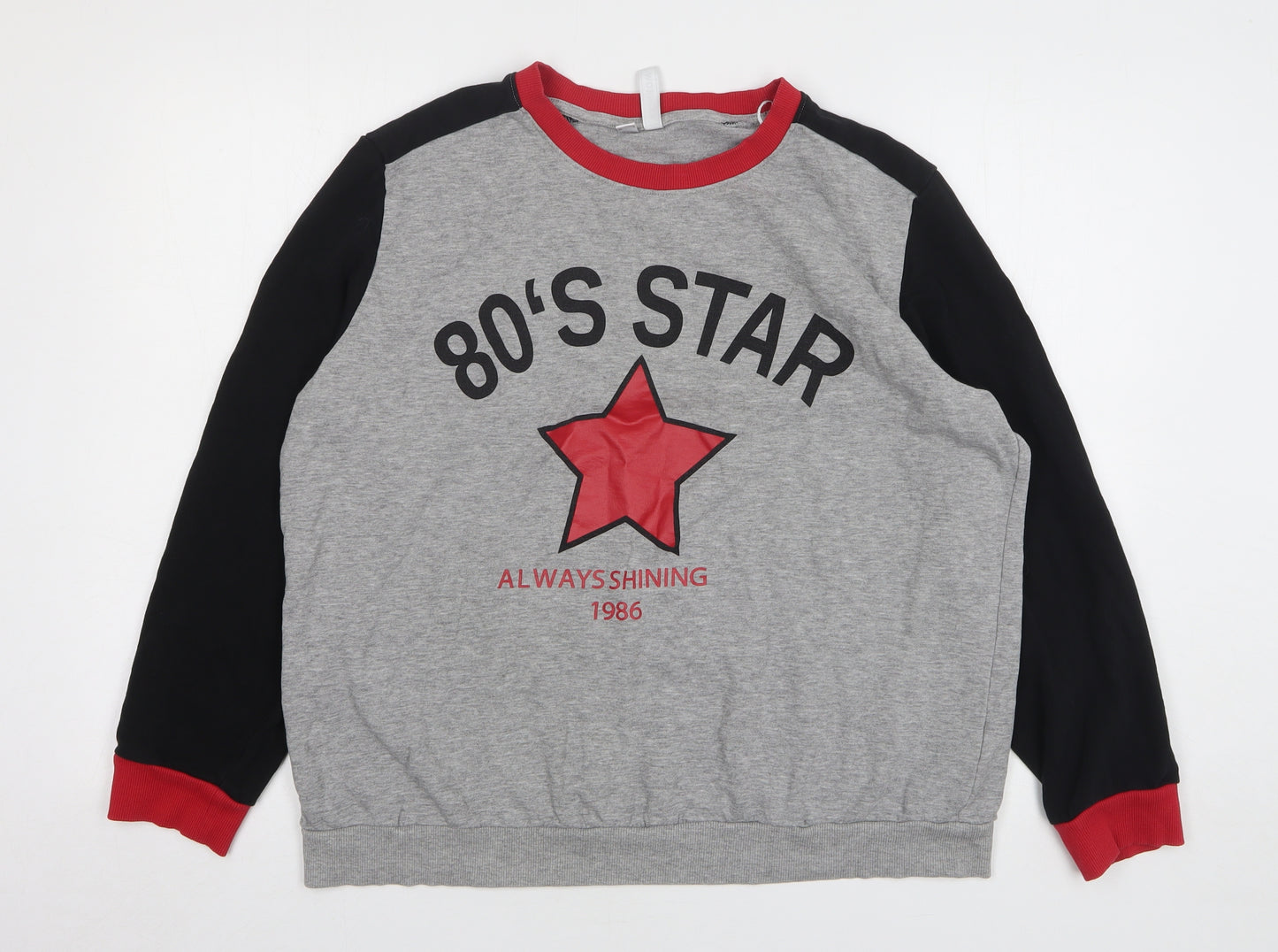 Rainbow Womens Multicoloured Cotton Pullover Sweatshirt Size L Pullover - 80s Star