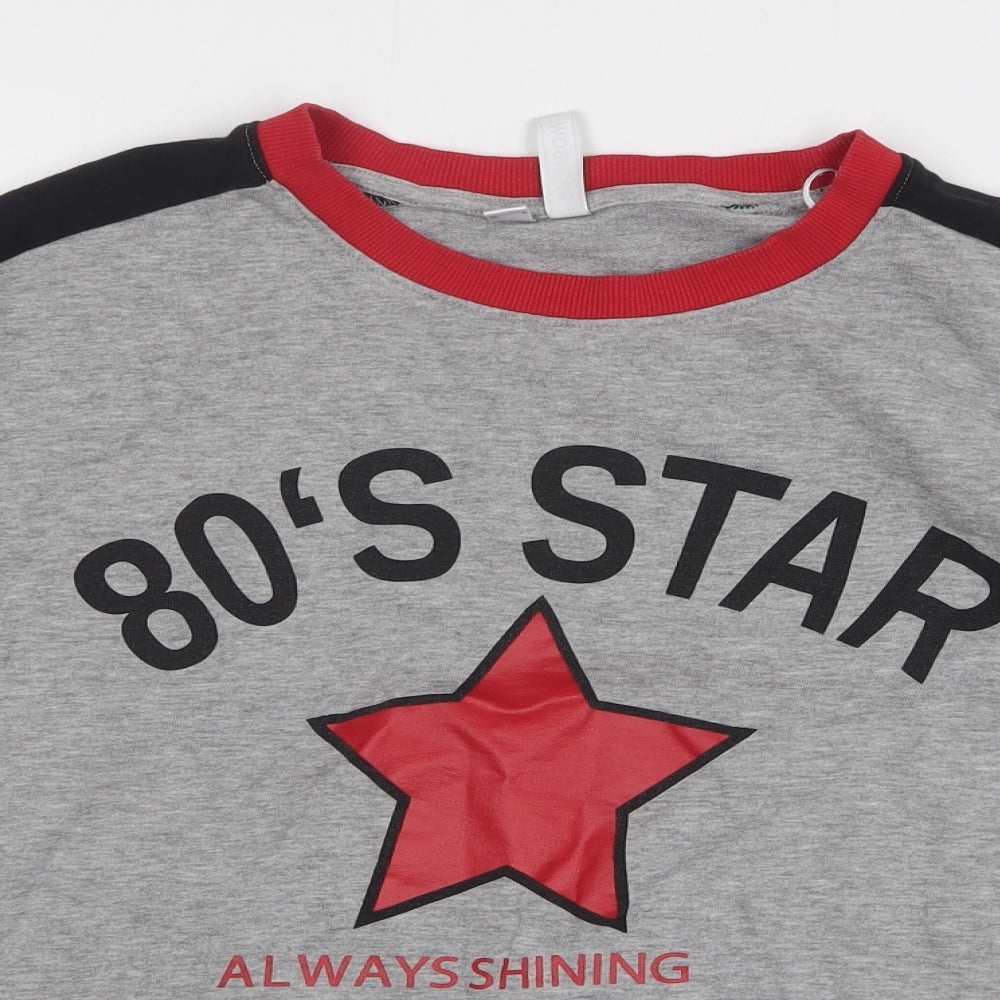 Rainbow Womens Multicoloured Cotton Pullover Sweatshirt Size L Pullover - 80s Star