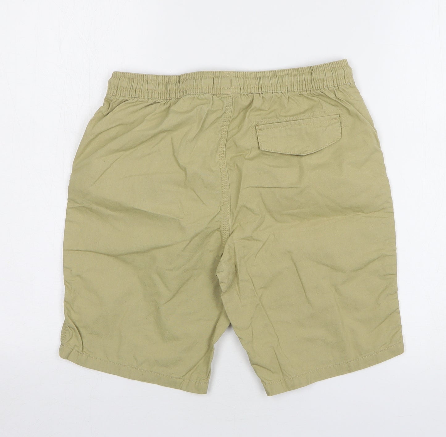 Primark Girls Beige Cotton Chino Shorts Size 12-13 Years Regular Drawstring