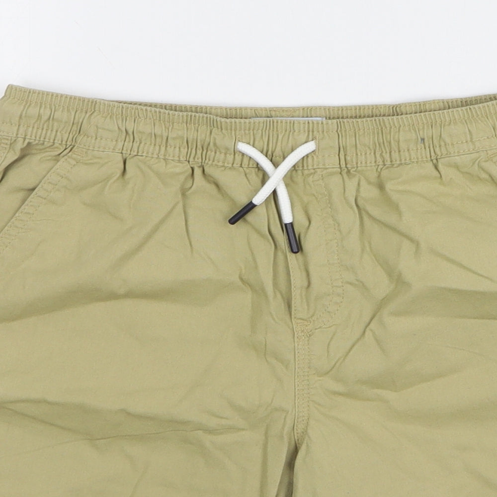 Primark Girls Beige Cotton Chino Shorts Size 12-13 Years Regular Drawstring