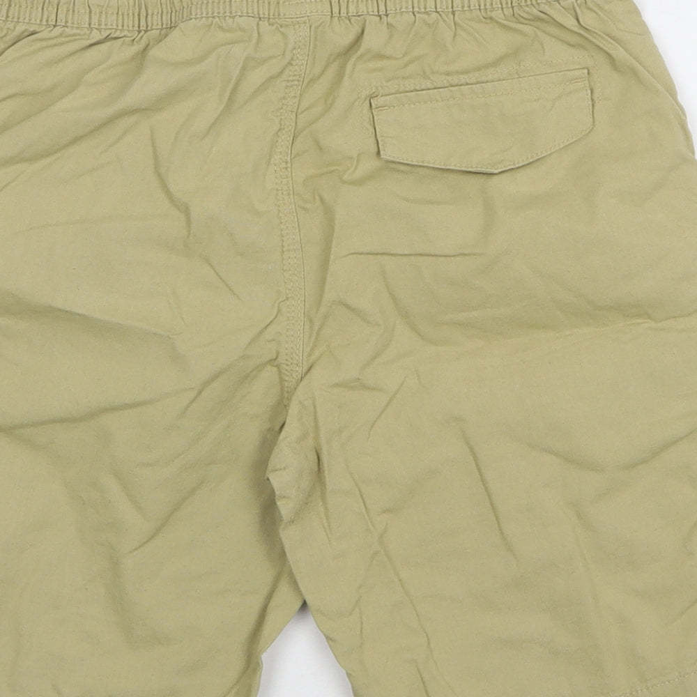 Primark Girls Beige Cotton Chino Shorts Size 12-13 Years Regular Drawstring