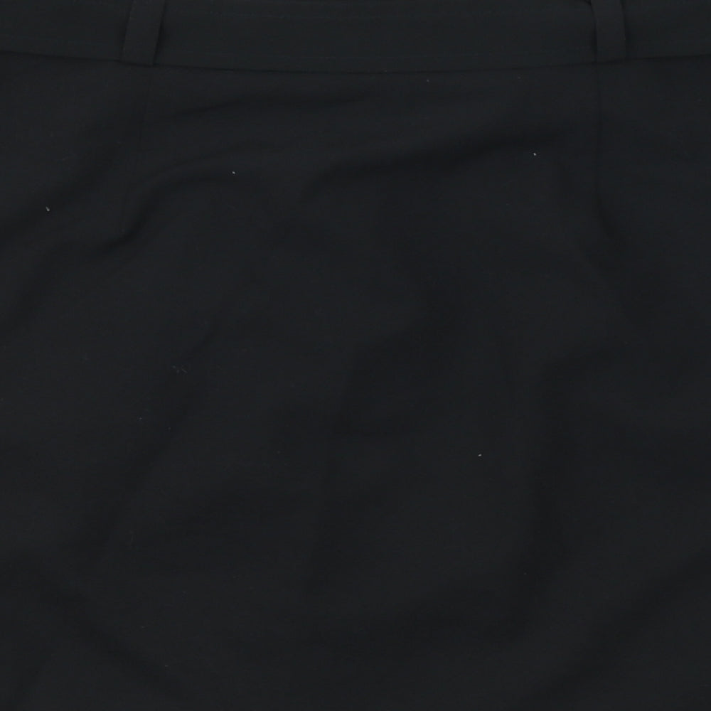 New Look Womens Black Polyester Straight & Pencil Skirt Size 10 Hook & Eye