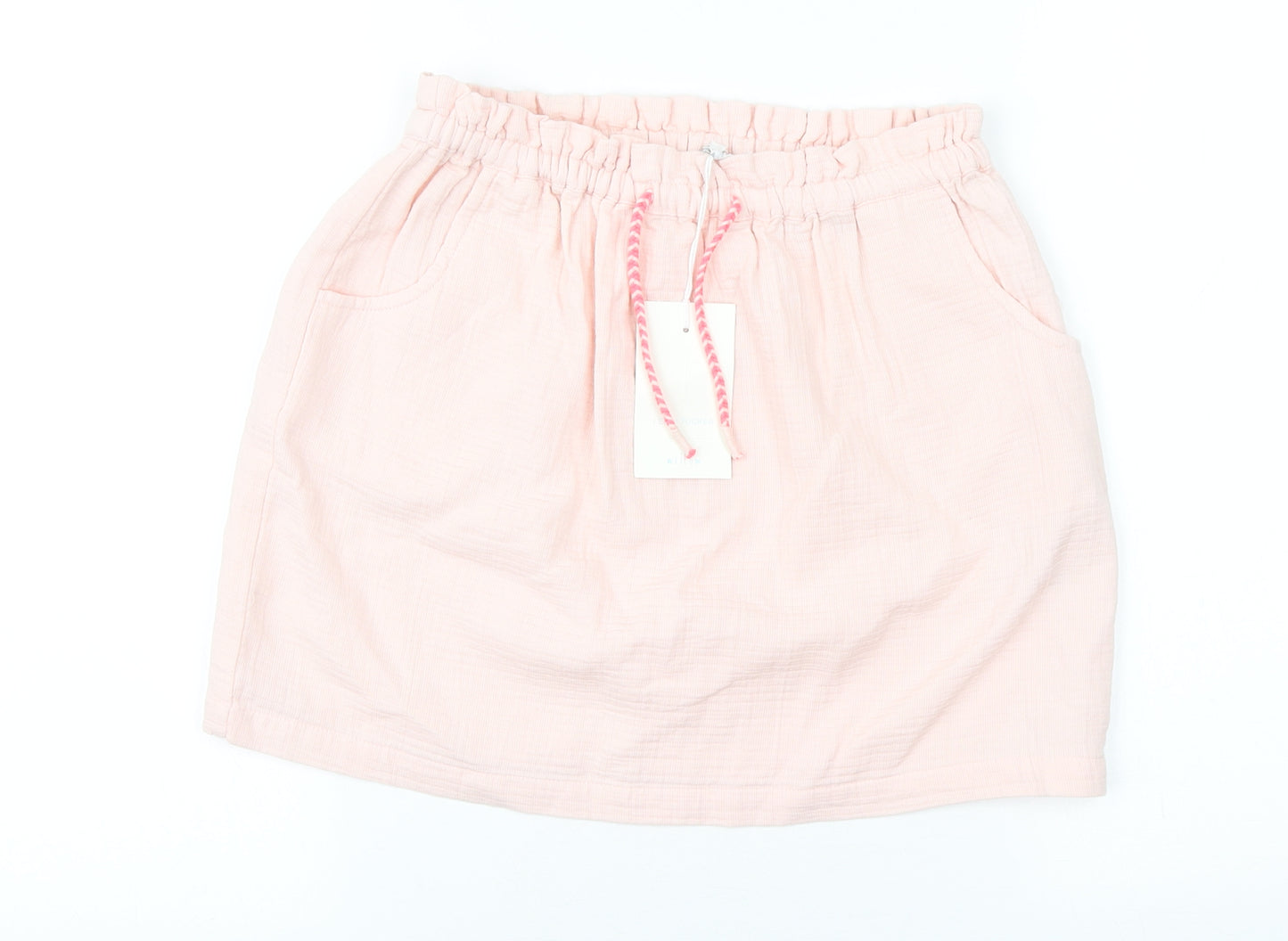 Leigh Tucker Willow Girls Pink Cotton Straight & Pencil Skirt Size 9-10 Years Regular Tie