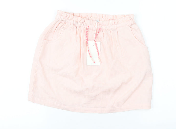 Leigh Tucker Willow Girls Pink Cotton Straight & Pencil Skirt Size 9-10 Years Regular Tie