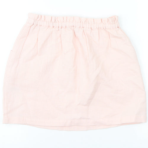Leigh Tucker Willow Girls Pink Cotton Straight & Pencil Skirt Size 9-10 Years Regular Tie