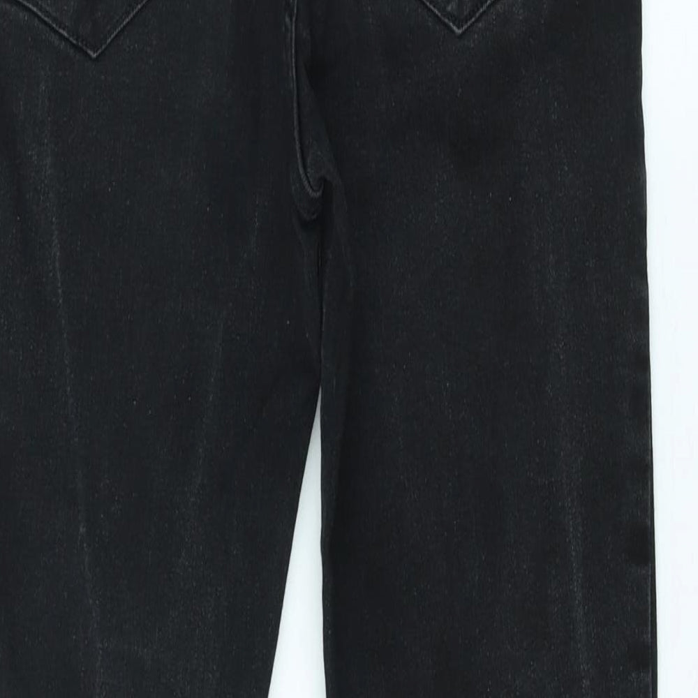 Topshop Womens Black Cotton Skinny Jeans Size 10 L26 in Regular Button