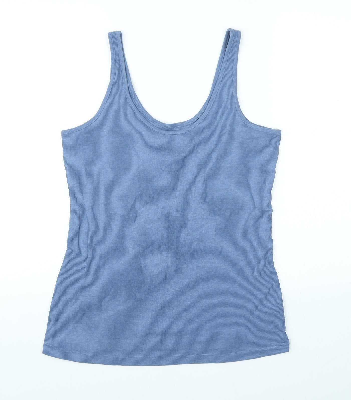 NEXT Womens Blue Cotton Basic Tank Size 18 Scoop Neck