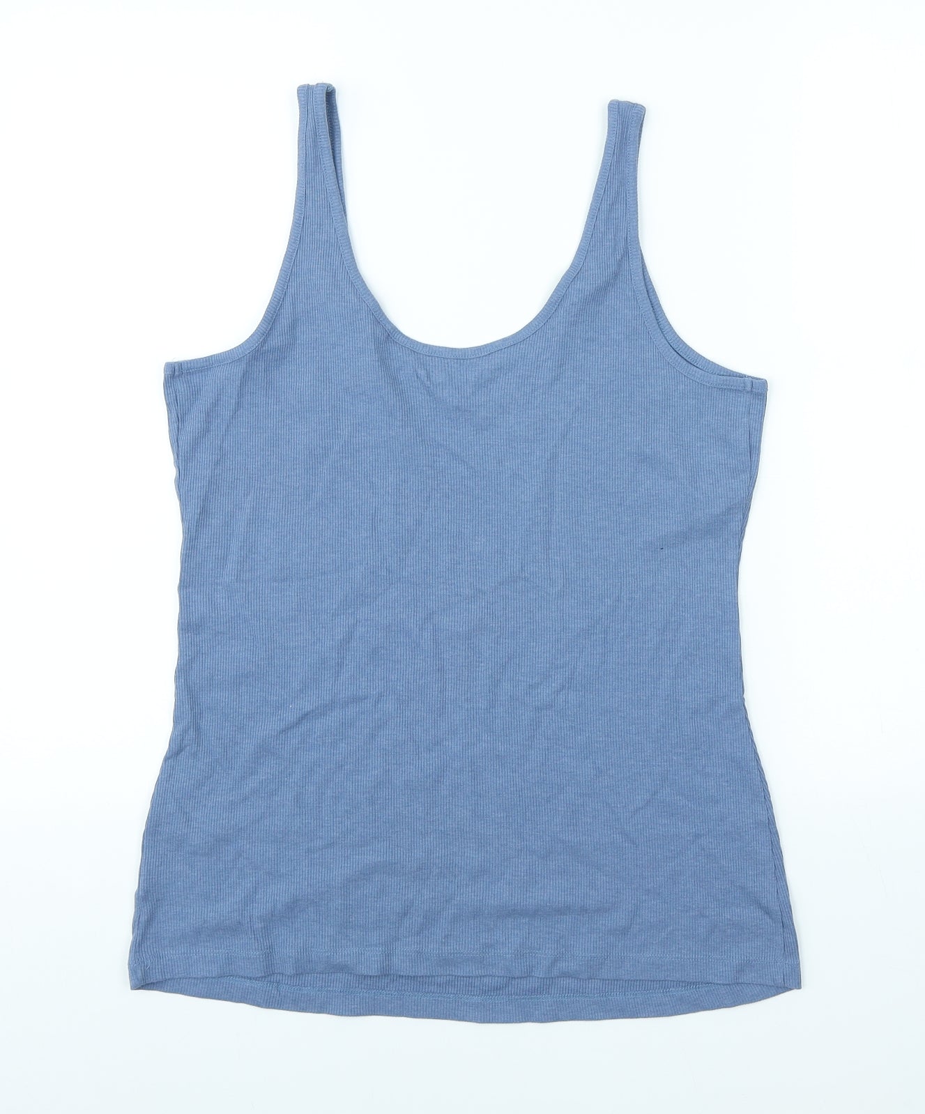 NEXT Womens Blue Cotton Basic Tank Size 18 Scoop Neck