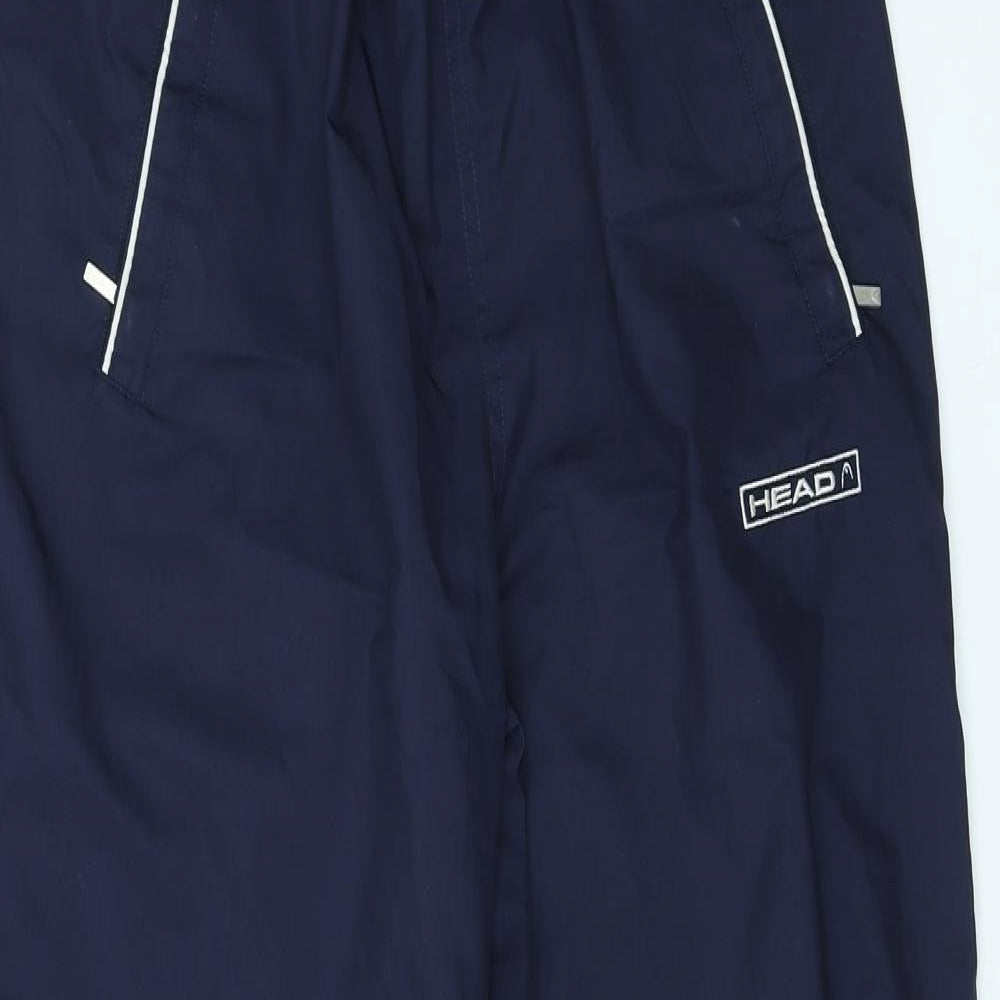 HEAD Mens Blue Polyester Jogger Trousers Size S L27 in Regular Tie