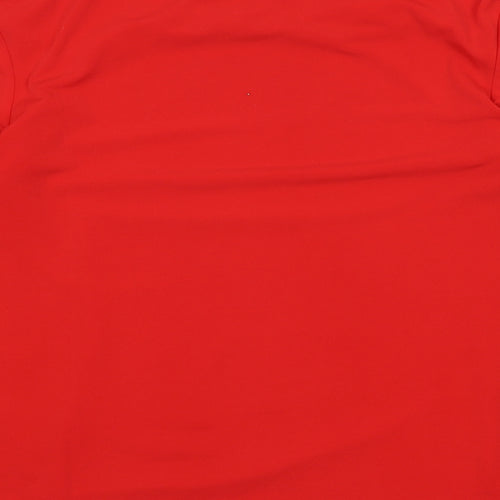 Carmen Womens Red Polyester Basic T-Shirt Size L Scoop Neck