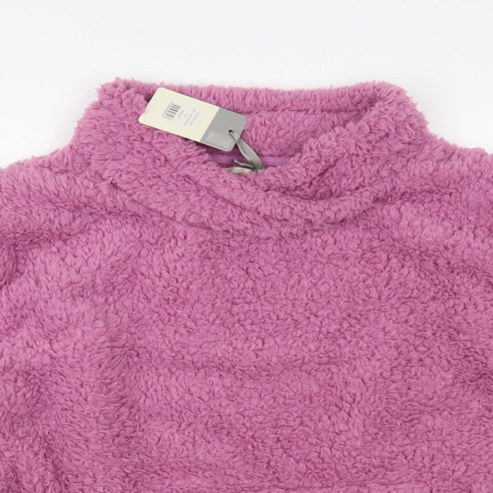 Onfire Womens Pink High Neck Polyester Pullover Jumper Size 16
