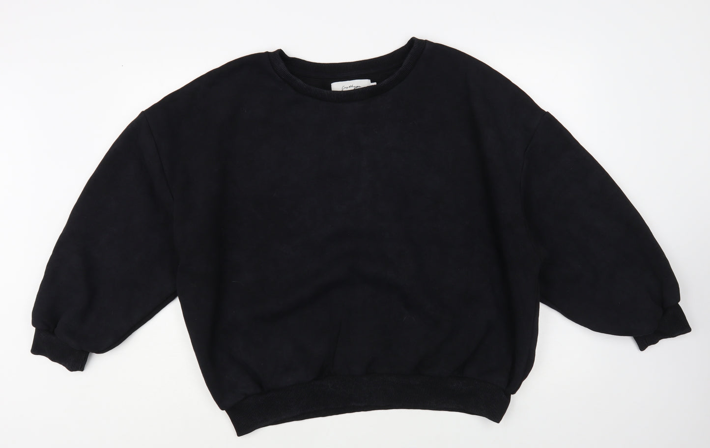 Just Hype Womens Black Cotton Pullover Sweatshirt Size 14 Pullover