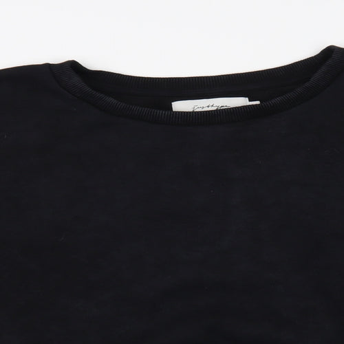 Just Hype Womens Black Cotton Pullover Sweatshirt Size 14 Pullover