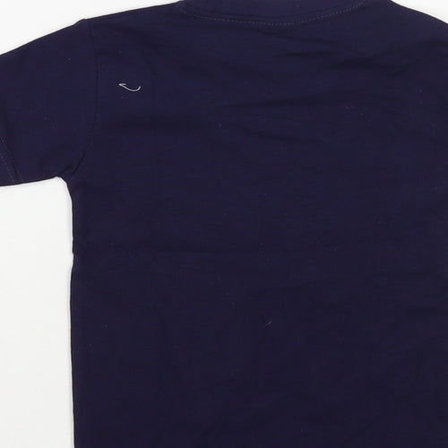 Dolphin Boys Blue Cotton Pullover T-Shirt Size 7-8 Years Crew Neck Pullover - Egypt