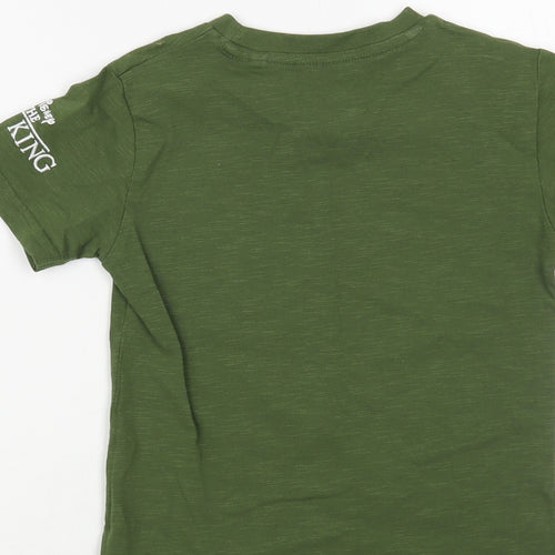 NEXT Girls Green Cotton Pullover T-Shirt Size 4-5 Years Crew Neck Pullover - The Lion King