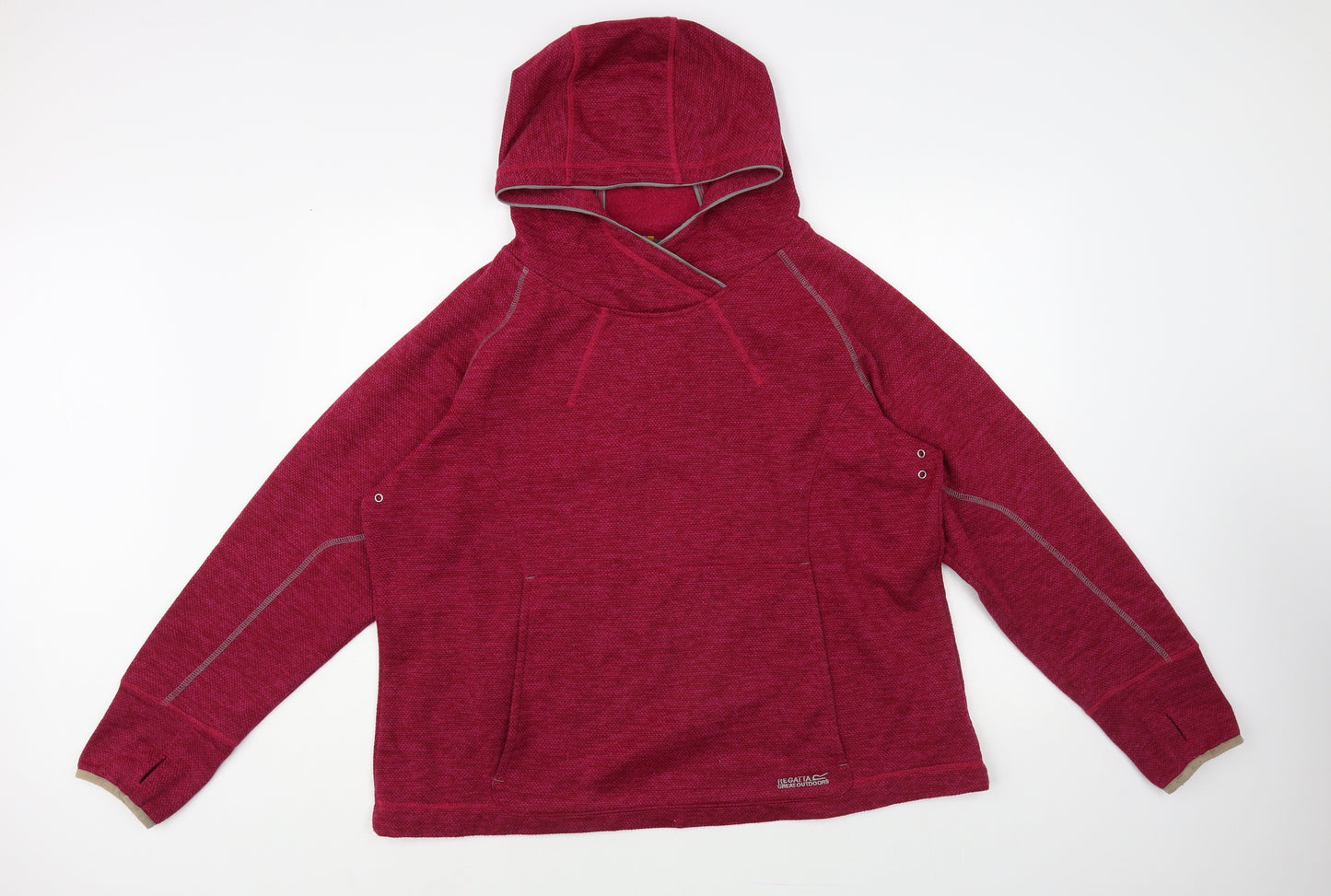 Regatta Womens Purple Polyester Pullover Hoodie Size 20 Pullover