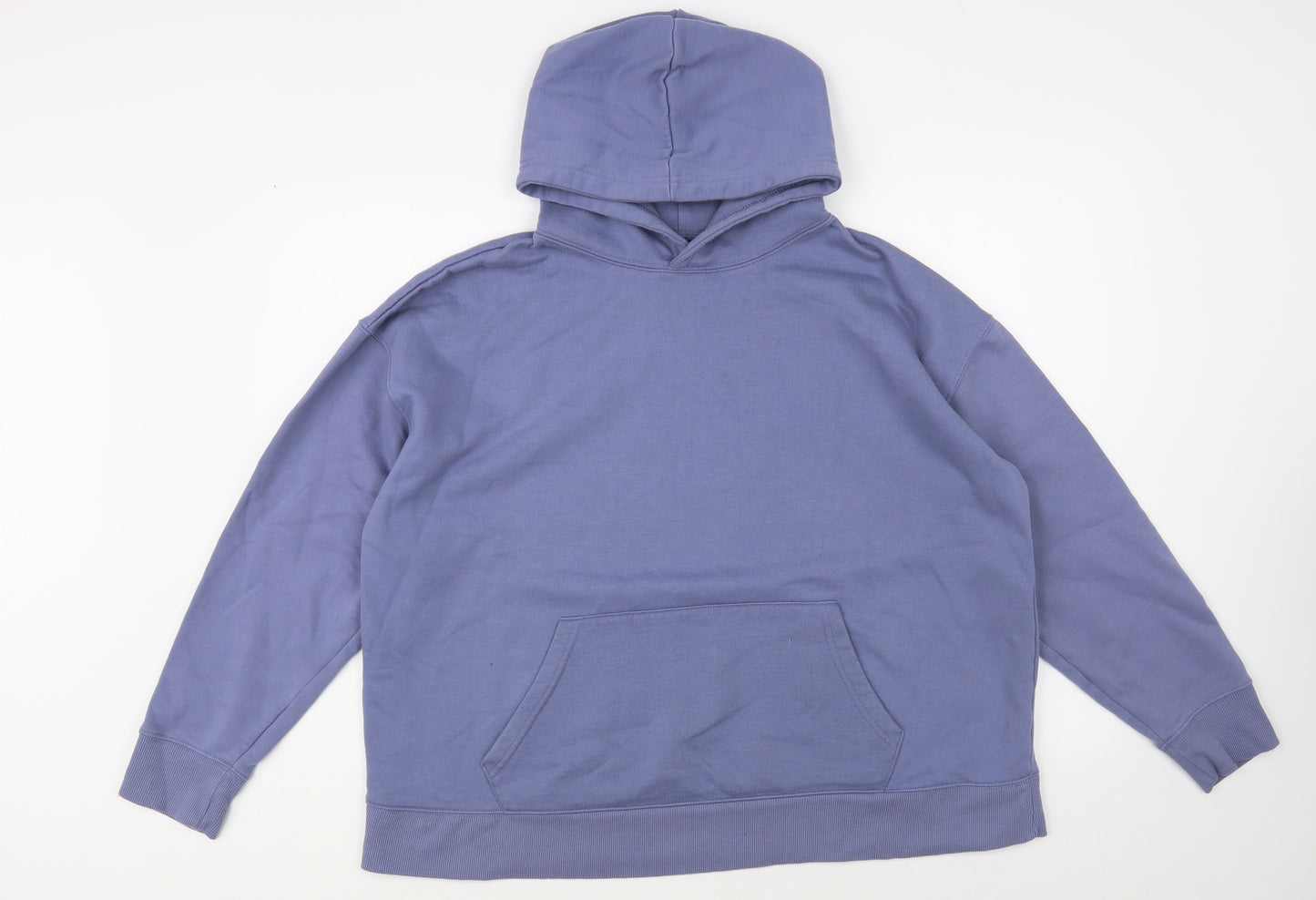 Dunnes Stores Womens Blue Cotton Pullover Hoodie Size XL Pullover