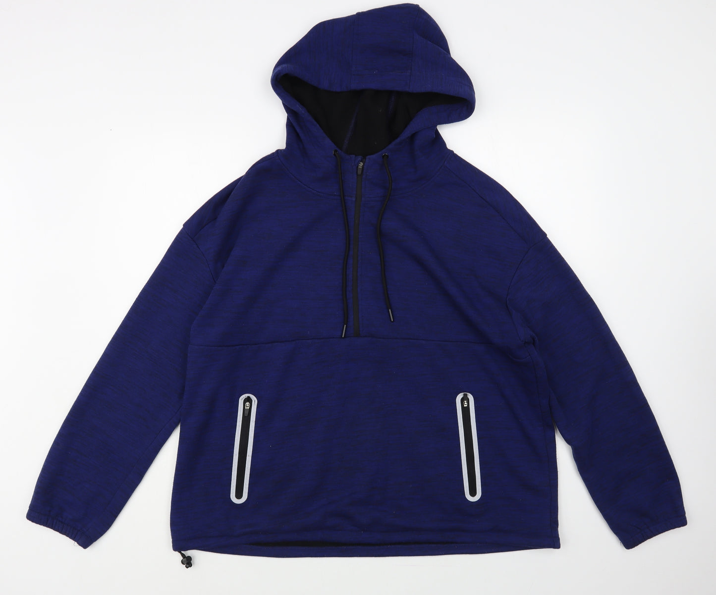 Amazon Womens Blue Polyester Pullover Hoodie Size 2XL Zip