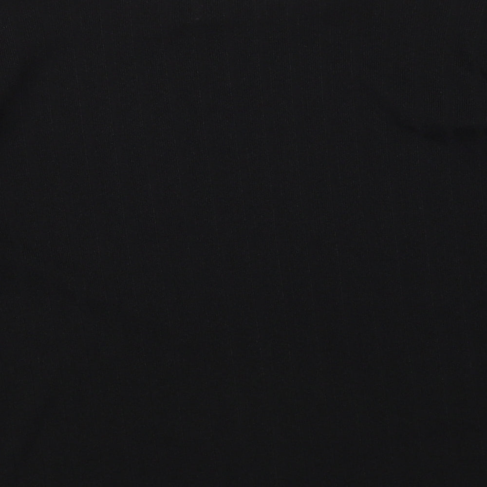 Papaya Womens Black Polyester Basic Blouse Size 16 Boat Neck