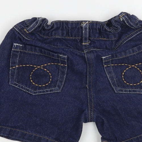 Denim Co. Boys Blue Cotton Chino Shorts Size 6-7 Years Regular Snap