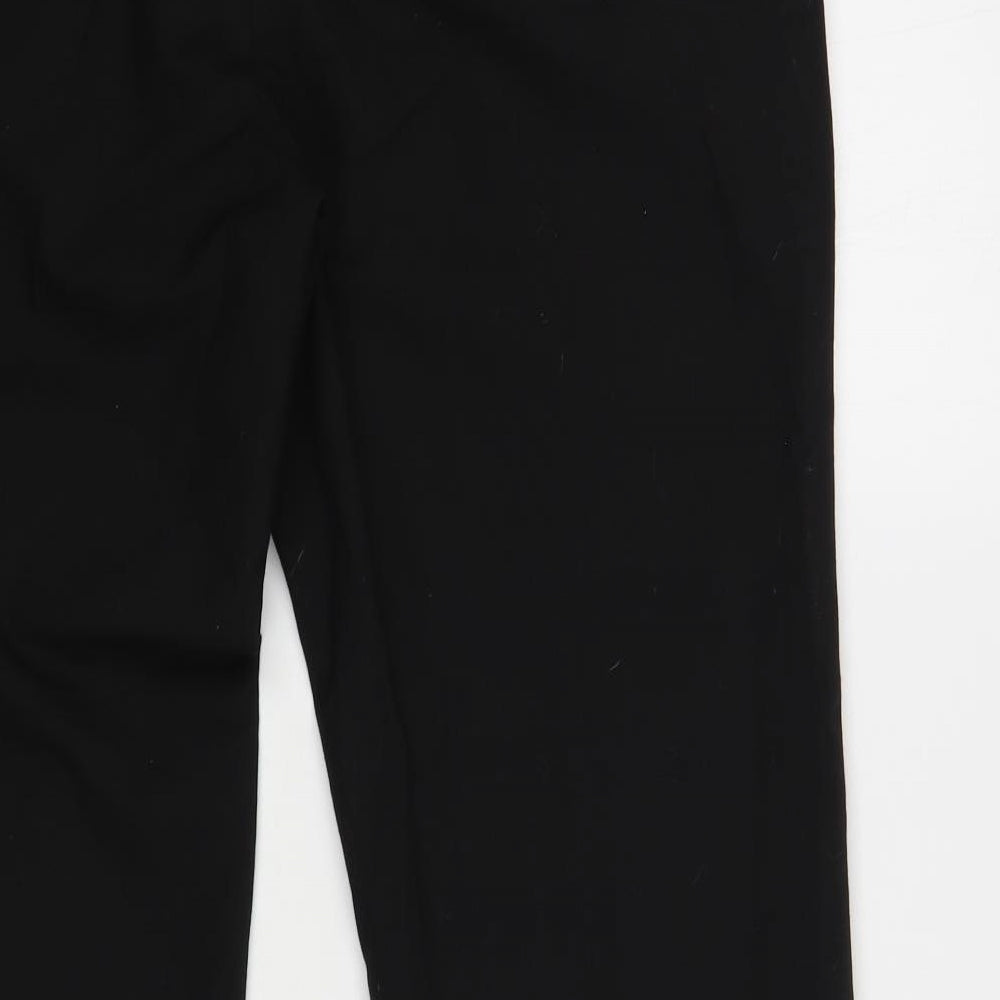 Marks and Spencer Mens Black Polyester Dress Pants Trousers Size 36 in L31 in Regular Button