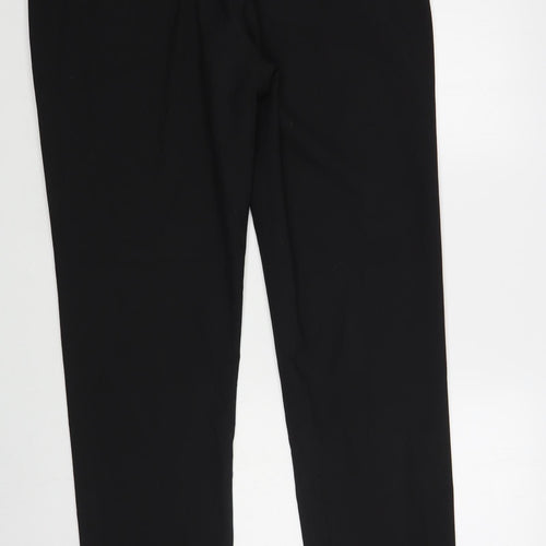 Dunnes Stores Mens Black Polyester Dress Pants Trousers Size 36 in L33 in Regular Button