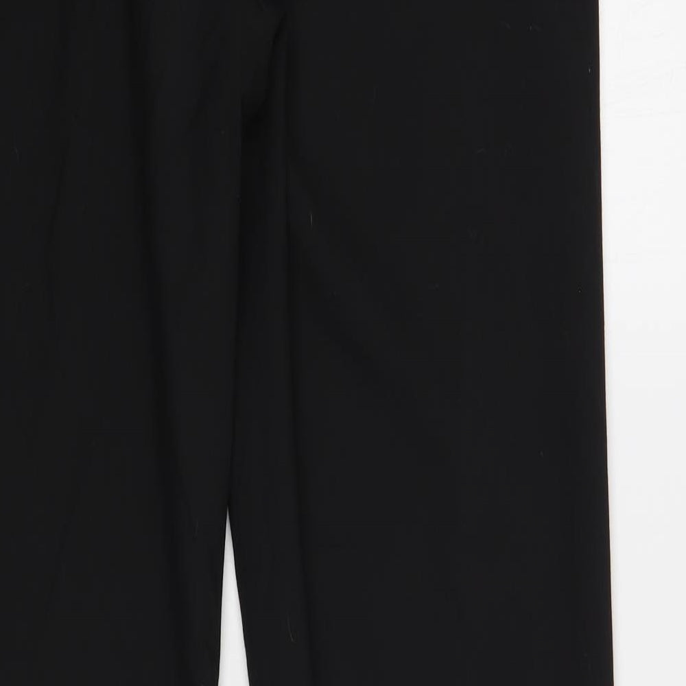 Dunnes Stores Mens Black Polyester Dress Pants Trousers Size 36 in L33 in Regular Button