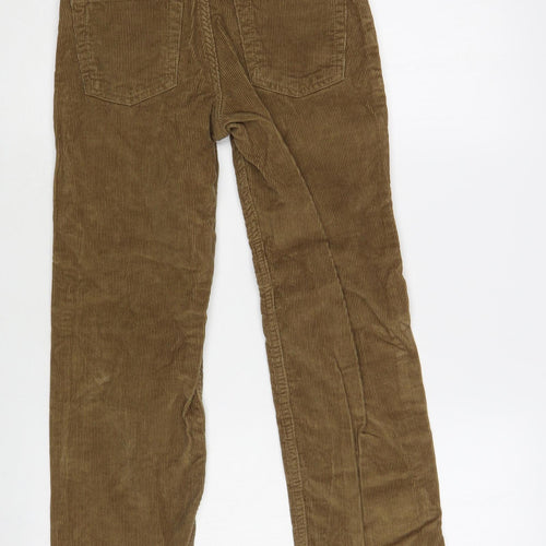 Lands' End Boys Brown Cotton Chino Trousers Size 8-9 Years Regular Button