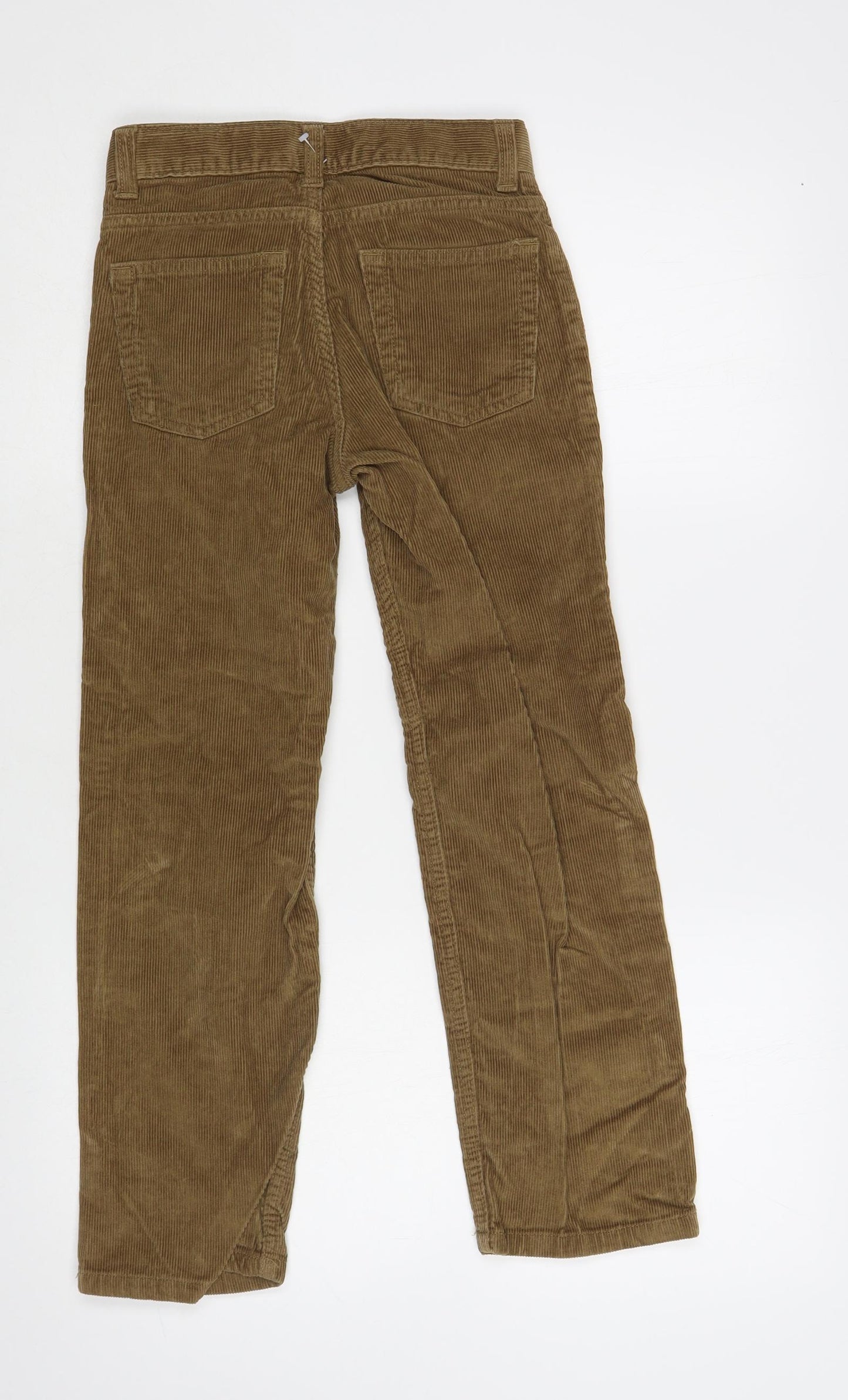 Lands' End Boys Brown Cotton Chino Trousers Size 8-9 Years Regular Button