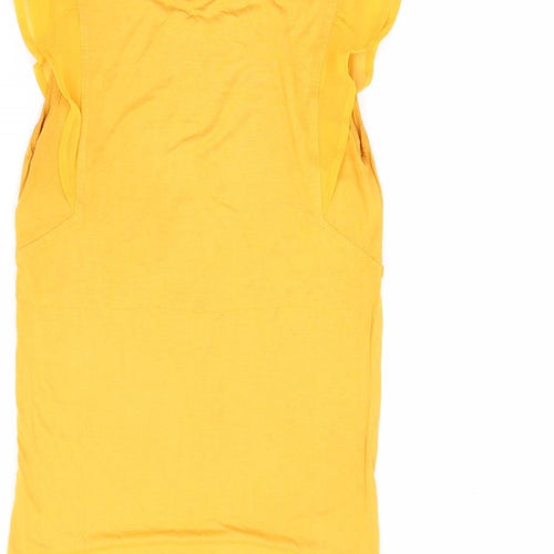 Oasis Womens Yellow Viscose Basic Tank Size XS Round Neck