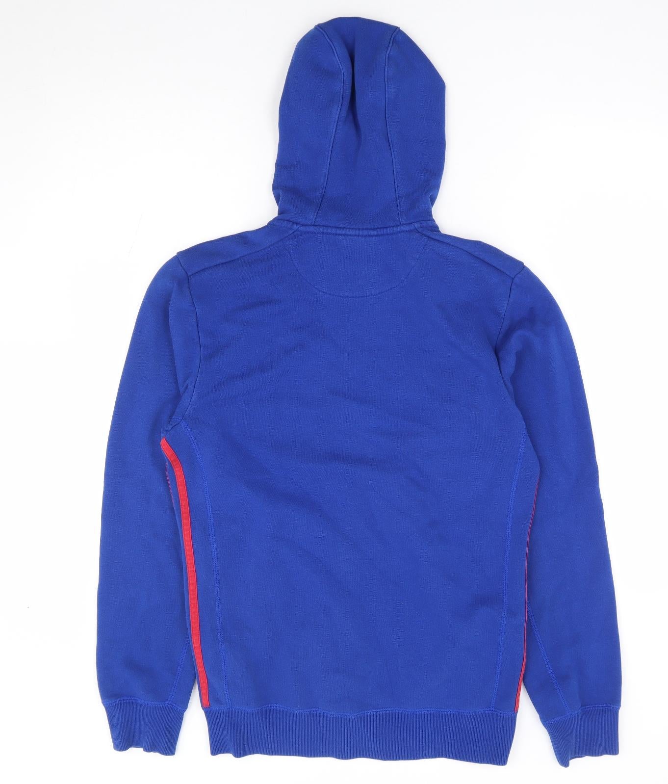 adidas Mens Blue Cotton Full Zip Hoodie Size XS - Manchester United