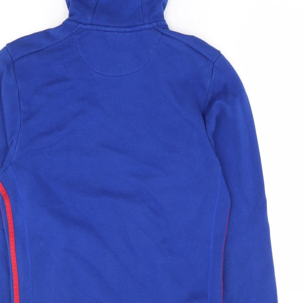 adidas Mens Blue Cotton Full Zip Hoodie Size XS - Manchester United