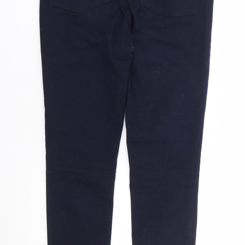 Dunnes Womens Blue Cotton Skinny Jeans Size 8 L29 in Regular Zip