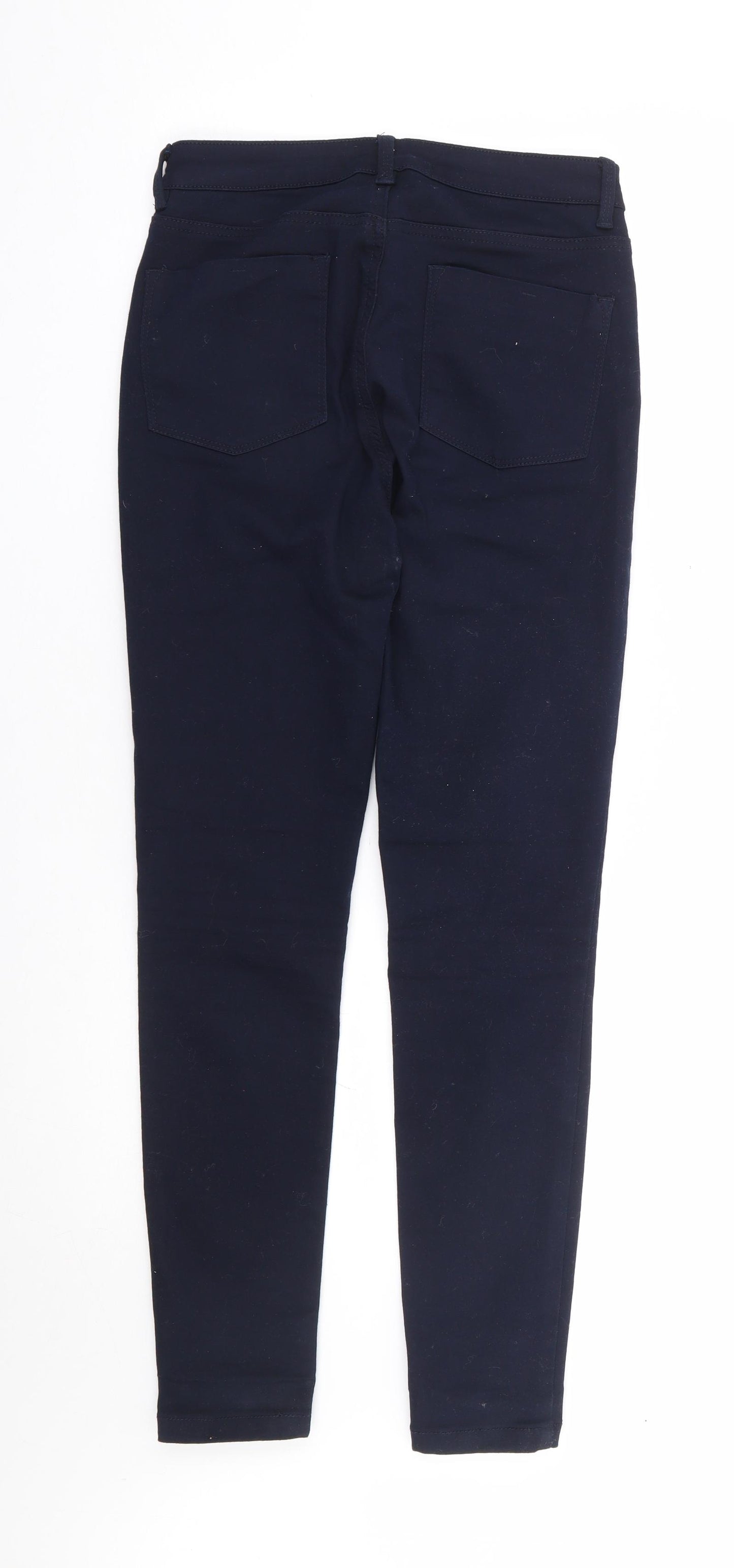 Dunnes Womens Blue Cotton Skinny Jeans Size 8 L29 in Regular Zip