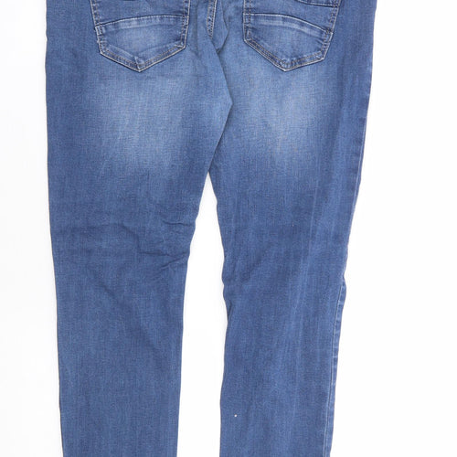 Fashion Jeans Womens Blue Cotton Skinny Jeans Size 29 L30 in Regular Button