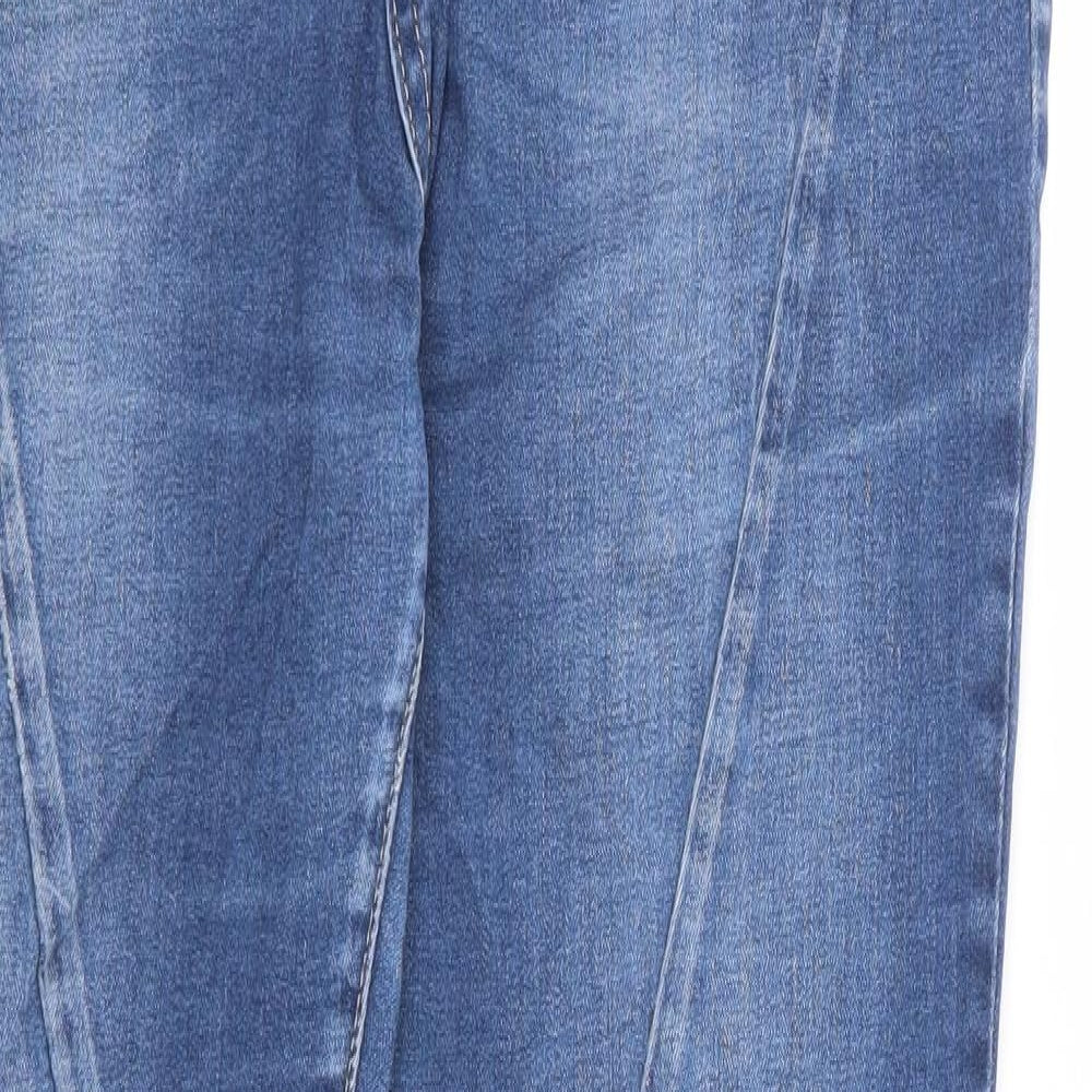 Fashion Jeans Womens Blue Cotton Skinny Jeans Size 29 L30 in Regular Button