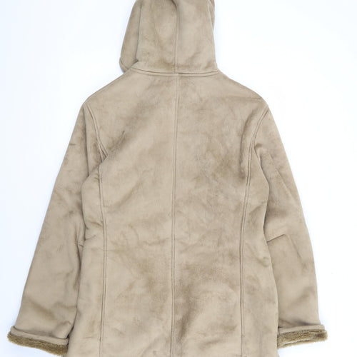 Classics first Avenue Womens Beige Jacket Coat Size S Zip - Fur Lined