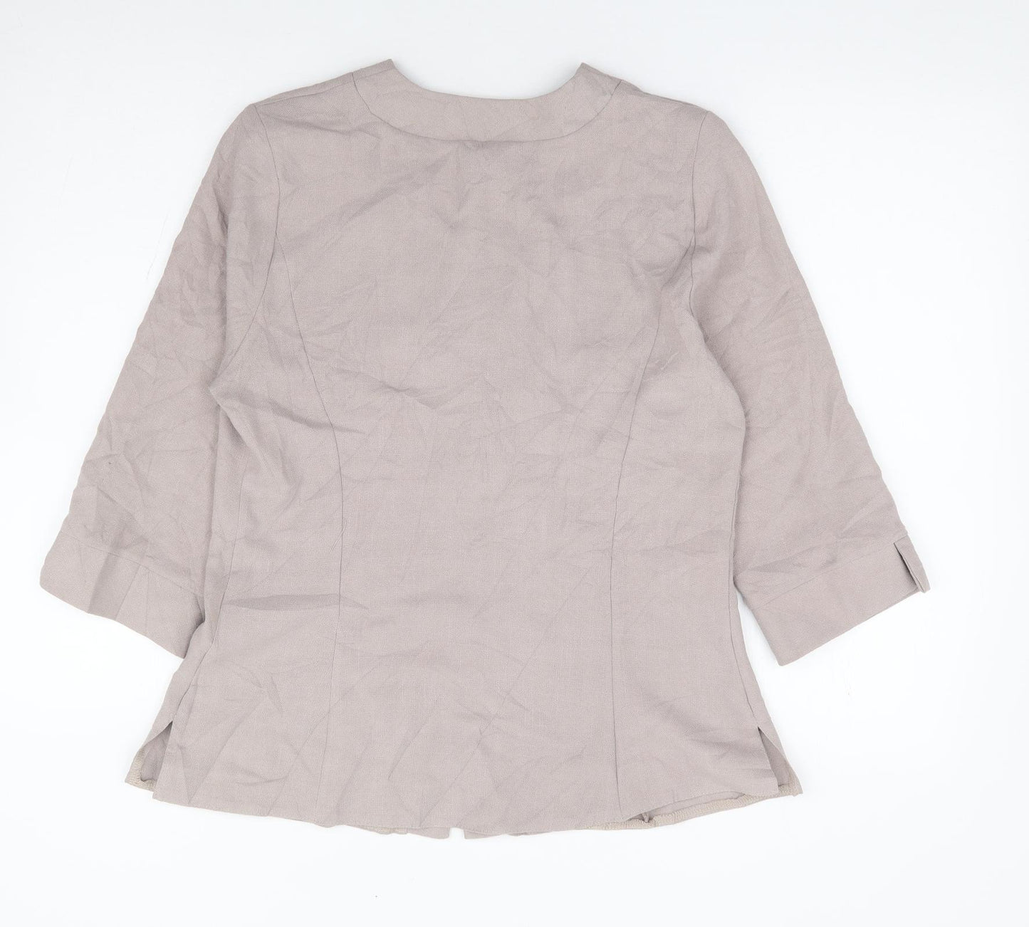 Saloos Collection Womens Beige Jacket Size 12 Button