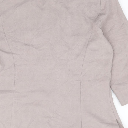 Saloos Collection Womens Beige Jacket Size 12 Button