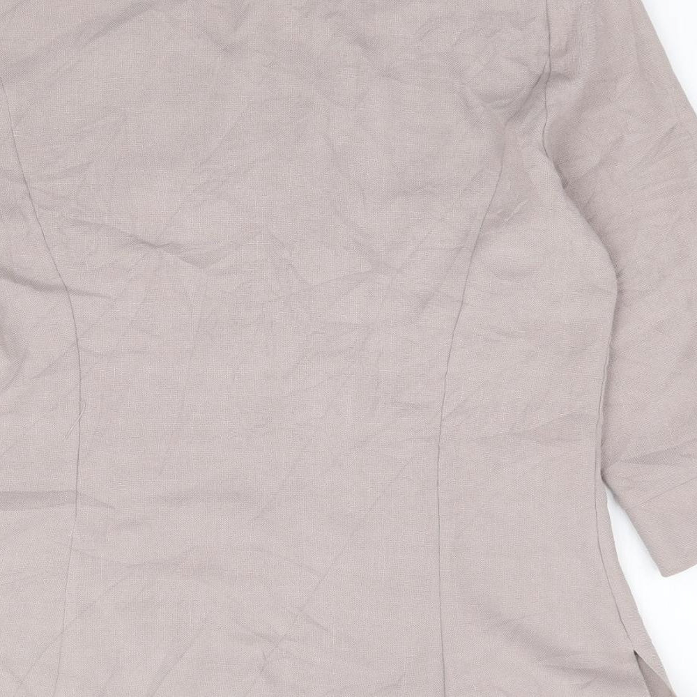 Saloos Collection Womens Beige Jacket Size 12 Button