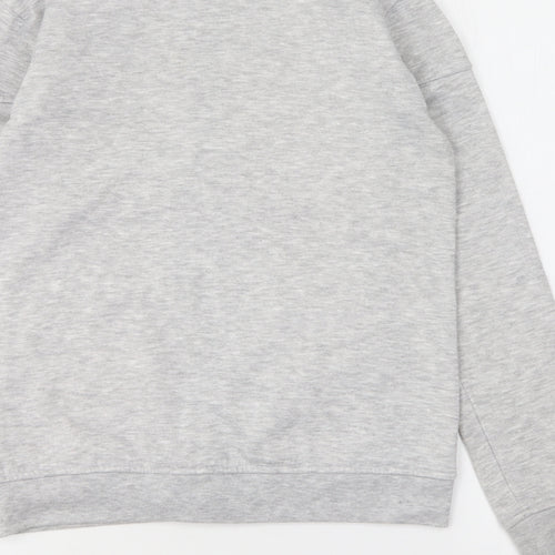LA Gear Girls Grey Polyester Full Zip Sweatshirt Size 11-12 Years Zip